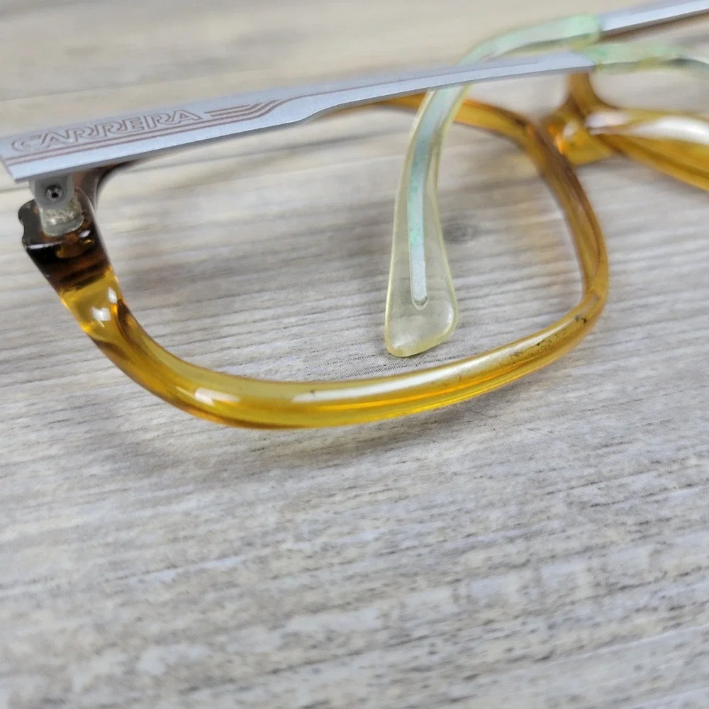 Vintage Carrera Eyeglasses Frames Mod 5554 10 Butterfly Amber Gradient Oversized